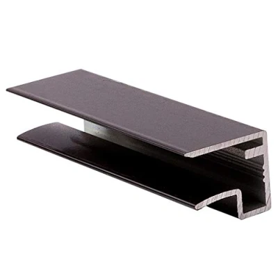 Image of Aluminium U Profile end Closures for Polycarbonate Sheets &amp; Glass Mill, White Brown (3m x 10mm, Brown)