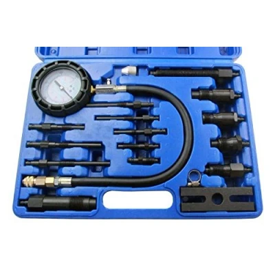 Image of US PRO Tools 16pc Diesel Engine Cylinder Pressure Compression Tester Set 5387