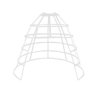 Image of SSDH 5 Hoop Vintage Crinoline Cage Pannier Skirt Victorian Bustle Baroque Dress Petticoat Underskirt Costume (UK, Alpha, One Size, Regular, White)