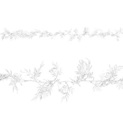 Image of by Robelli White Glitter Christmas Leaf Hanging Garland
