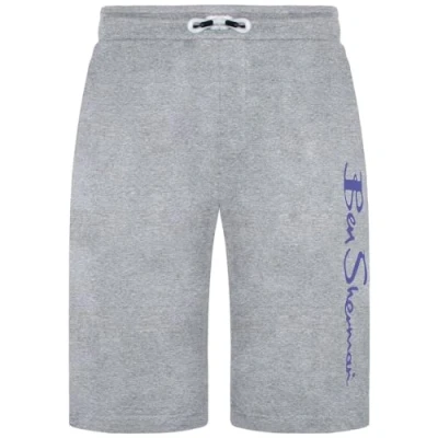 Image of Ben Sherman Large Logo Print Mens Sweat Shorts 0065221G Grey