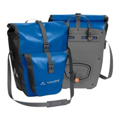 Image of VAUDE Aqua Back Plus bike pannier bag, 2 x rear rack bag waterproof, 51 liters total volume, cycling rear, easy mounting Made in Germany