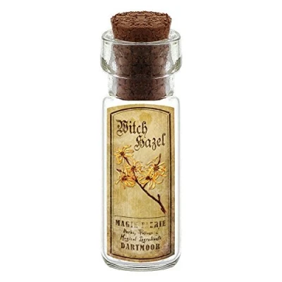 Image of MyTinyWorld Dolls House Apothecary Witch Hazel Herb Short Colour Label And Bottle