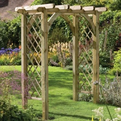 Image of Forest Ultima Wooden Garden Pergola Arch 6&#039;x4&#039;