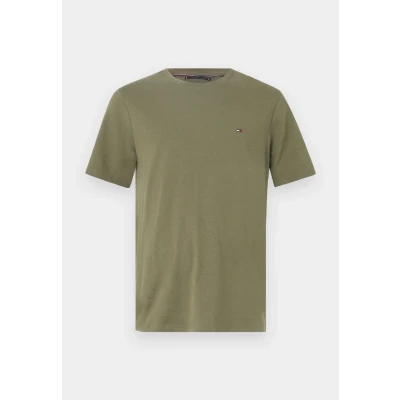 Image of Tommy Hilfiger Seasonal Solid TEE Basic Tshirt, Men&#039;s, Size: XL, Battle green