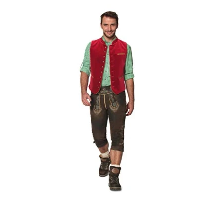 Image of Stockerpoint Men&#039;s Weste Ricardo Traditional Dress Waistcoat, Red (dunkelrot), Medium (manufacturer size: 48)