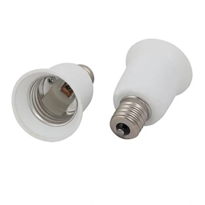 Image of sourcing map 2pcs E17 to E27 Extender Adapter Converter Lamp Bulb Socket Holder White