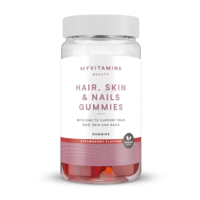 Image of Hair, Skin &amp; Nails Gummies (Vegan) 60gummies Strawberry