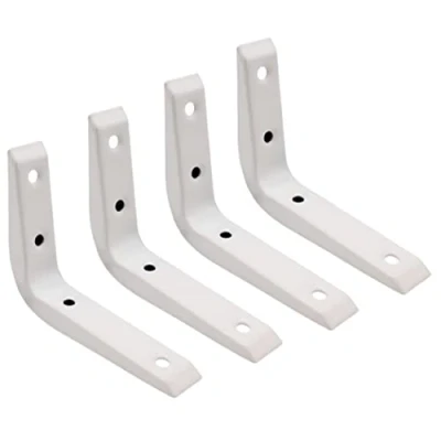 Image of Strong Shelf Bracket Reinforced 100x75mm White Pack of 4 EAI Brand