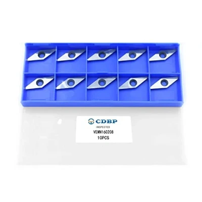 Image of CDBP Ci4 Diamond Carbide Replacement Cutter Inserts 10 x 28 Dia4.3mm with Radius Point fit for DIY Wood Turning Detailer or Machine Tool, 10pcs