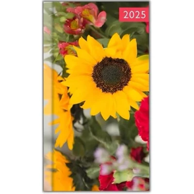 Image of 2025 Week To View Slim Floral Photographic Designer Diary (Pink)