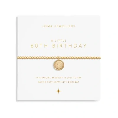 Image of Joma Jewellery A LITTLE MILESTONE BIRTHDAY Gold Plated Bracelet in 17.5 cm stretch (60th)