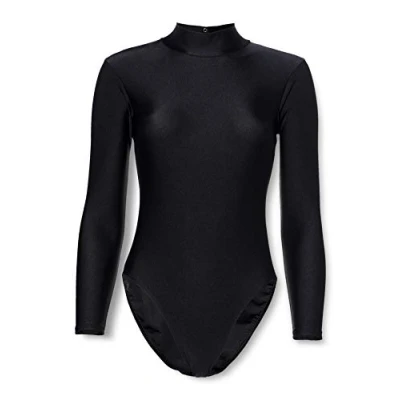 Image of Roch Valley Women&#039;s Long Sleeve Turtle Neck Leotard, Black, L