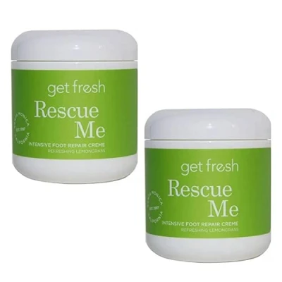 Image of Get Fresh Rescue Me Lemongrass Intensive Foot Repair Cream Treats And Heals Dry Feet, Hard Skin Corns, Cracked Heels Moisturize Feet