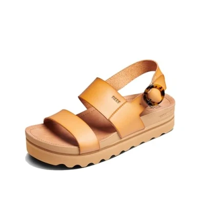 Image of Reef Womens Vista Hi Buckle Sandals Natural Lightweight