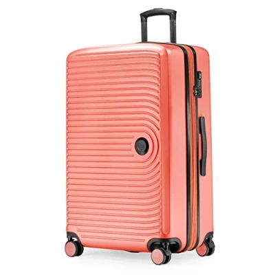 Image of HAUPTSTADTKOFFER Mitte Large Hard Shell Suitcase, TSA, 4 Wheels, Check In Luggage with 8 cm Volume Expansion, 77cm, 130 liters, Coral