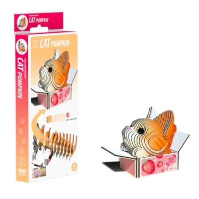 Image of EUGY 087, Cat Pumpkin Cardboard Model Kit, Ages 6+
