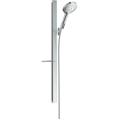 Image of hansgrohe Raindance Select S shower set 120 3jet with Unica&#039;E rail 90 cm and soap dish