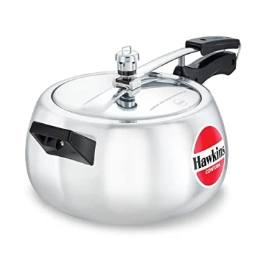 Image of Hawkins Contura 5 Litre Pressure Cooker, Handi Silver (HC50)