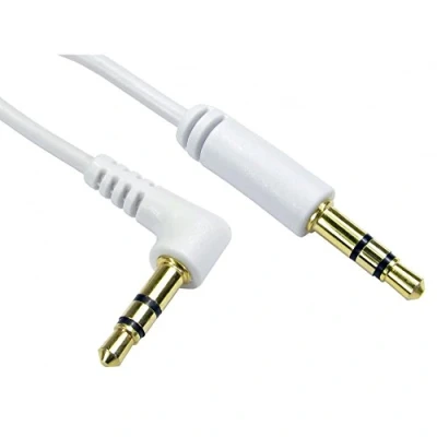 Image of 1m 3.5mm Stereo Cable (1 x R/A Connector) White