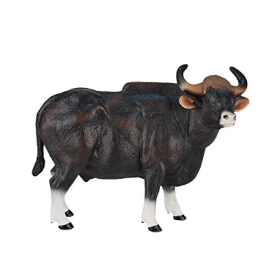 Image of MOJO Gaur Bull Realistic International Wildlife Hand Painted Toy Figurine
