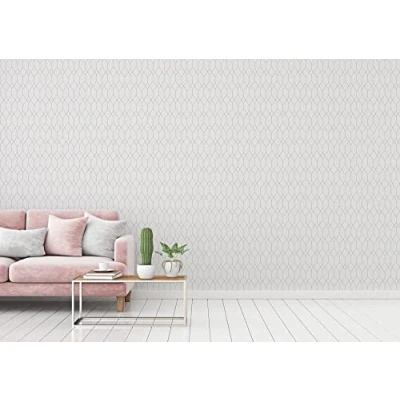 Image of The Wall Cover Wallpaper Linear Trellis 38567 1