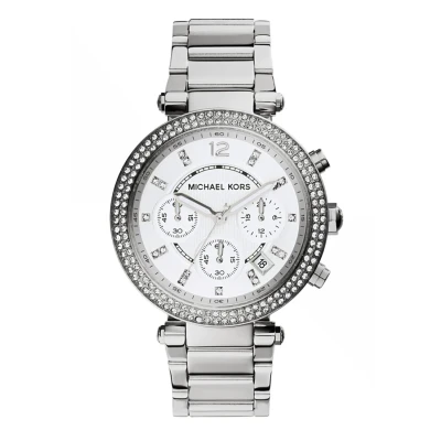 Image of Michael Kors Ladies 39.00mm Quartz Watch with Silver Analogue dial and Metal Bracelet Strap MK5353