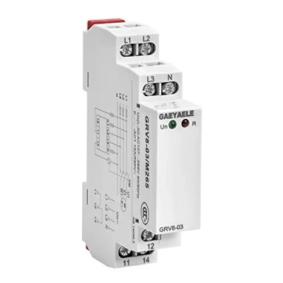 Image of GAEYAELE Voltage Monitoring Relay Phase Sequence and Failure Protection AC127V 265V 10A 1SPDT(GRV8 03,M265)