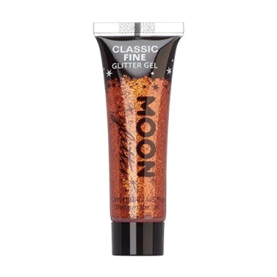 Image of Classic Fine Face &amp; Body Glitter Gel by Moon Copper Bronze Cosmetic Festival Paint for Face, Body, Hair, Nails 12ml