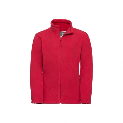 Image of Russell Athletic Childrens Unisex Childrens/Kids Fleece Jacket (Classic Red) Size 11 12Y