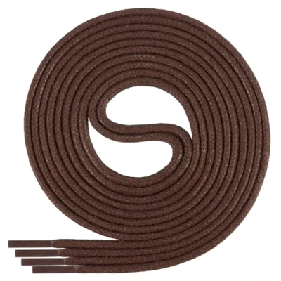 Image of Di Ficchiano round waxed shoelaces for business, suit and leather shoes, diameter 2 4 mm, lengths 45 cm 200 cm, highly tear resistant, made in Europe, Adult (Unisex), brown, 120 / ø 3mm
