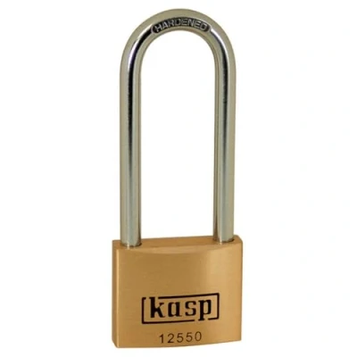 Image of Kasp Premium Brass Padlock 50x80mm Long Shackle