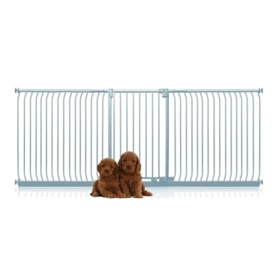 Image of Bettacare Extra Tall Elite Dog Gate, 271cm 280cm, Matt Grey, 100cm in Height, Pressure Fit Pet Gate for and Puppy, Barrier, Easy Installation