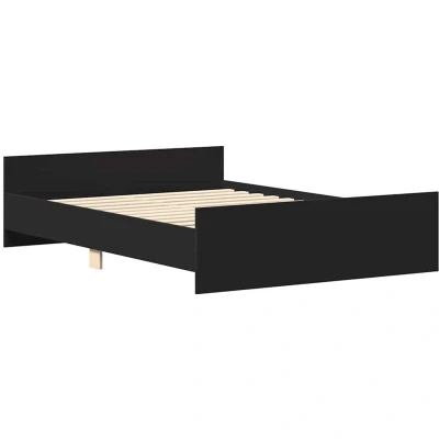 Image of vidaXL Bed Frame without Mattress Black 135x190 cm Double