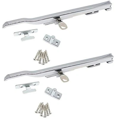 Image of Window Stay Arm Locking Handle Polished Chrome Pack of 2