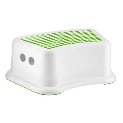 Image of MantraRaj Stepping Stool for Kids Plastic Step Non Anti Slip Toilet Potty Training Aid Children Safe Strong Durable Childs Bathroom Kitchen Green