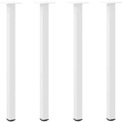 Image of vidaXL Console Table Legs 4 pcs White 72 74 cm Steel
