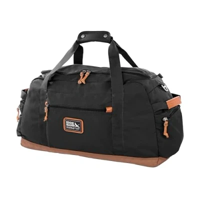 Image of Eddie Bauer Bygone 45L Midsize Duffel Made from Rugged Polyester/Nylon with U Shaped Main Compartment, Black, One Size, Size