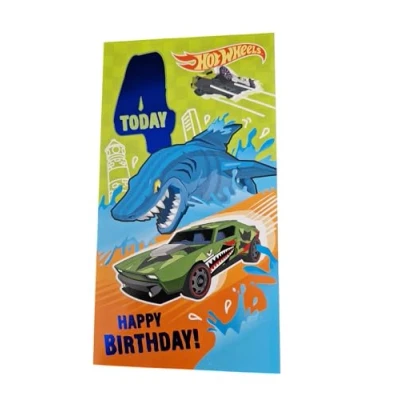 Image of AGE 4 HOT WHEELS BIRTHDAY CARD