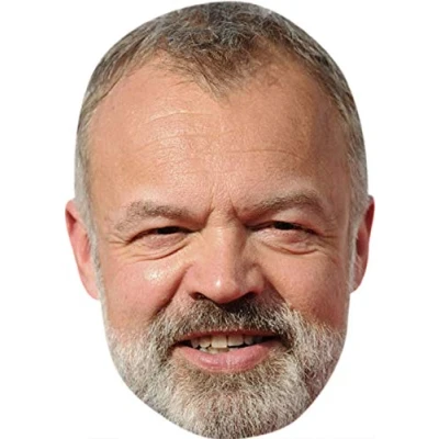 Image of FoxyPrinting Graham Norton MH 2018 Tv Celebrity Cardboard Party Face Mask Fancy Dress