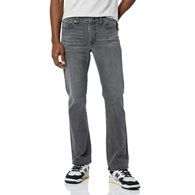 Image of Amazon Essentials Men&#039;s Slim Fit Bootcut Jeans, Washed Grey, 32W / 32L