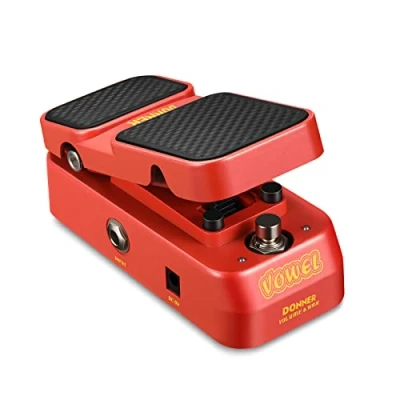 Image of Donner Guitar Wah Pedal, 2 in 1 Volume Mini Vintage Electric Effect Pedal with Active Control, Vowel Lightweight