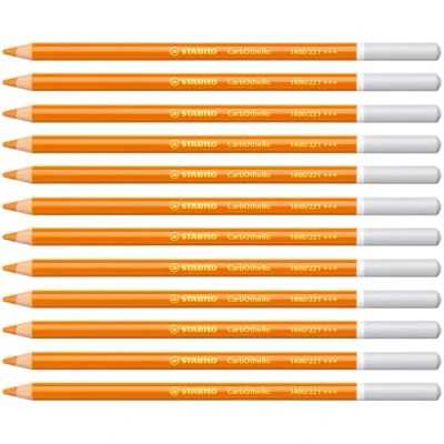 Image of Chalk Pastel Pencil STABILO CarbOthello Pack of 12 Orange