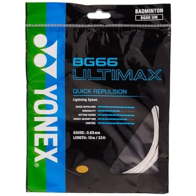 Image of YONEX BG 66 Ultimax Badminton String 10m Set, Colors White