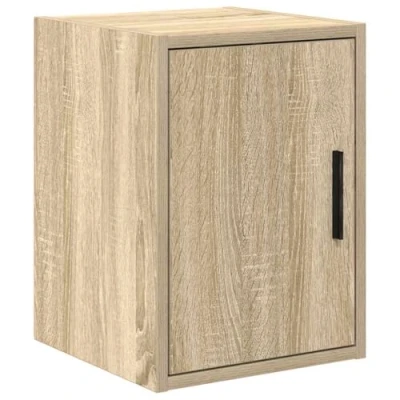 Image of vidaXL Garage Wall Cabinet Sonoma Oak Engineered Wood Tool Storage Unit 40x30x41 cm