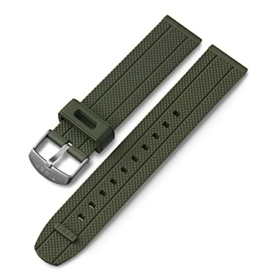 Image of Timex 20mm Silicone Quick Release Strap Green with Silver Tone Buckle