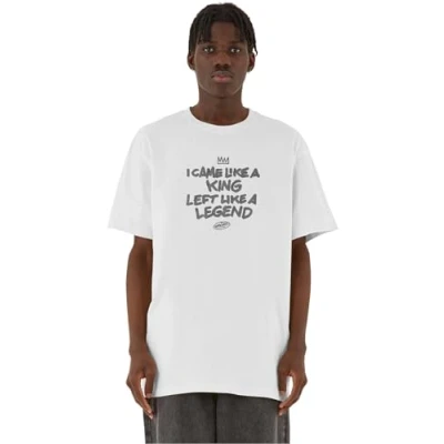 Image of Mister Tee Men&#039;s Mt3120 Like A Legend Oversize T Shirt, White, XXXX Large