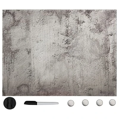 Image of vidaXL Wall Mounted Magnetic Board Glass 80x60 cm