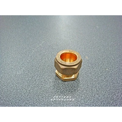 Image of AK BRASS COMPRESSION PLUMBING FITTING STOP END SIZE(S) 15MM / 22MM (STOP SIZE: 22MM)