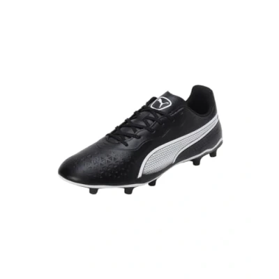 Image of Puma Unisex Adults King Match Fg/Ag Soccer Shoes, Black White, 8 UK